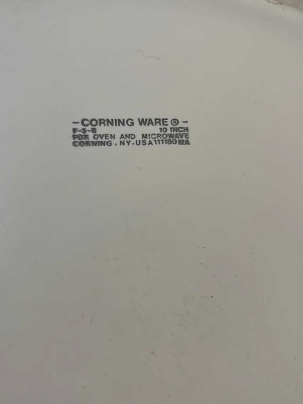 Corningware White Ceramic Round Plate - Smooth Gloss
